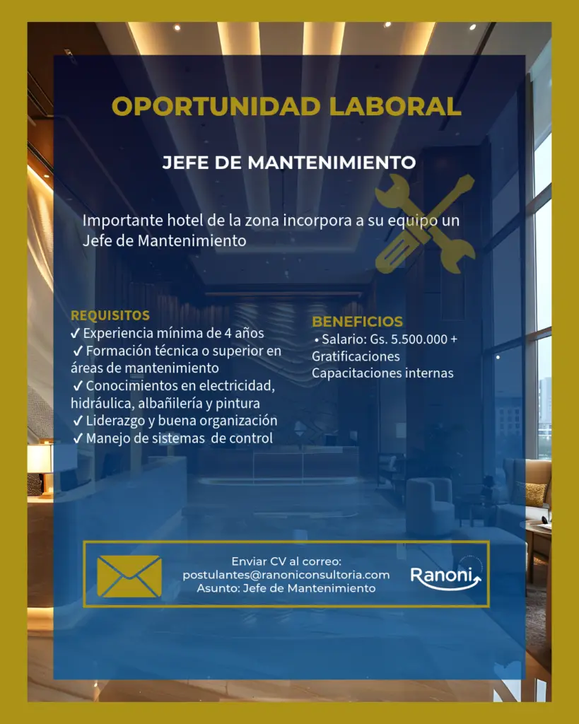 Jefe de Mantenimiento